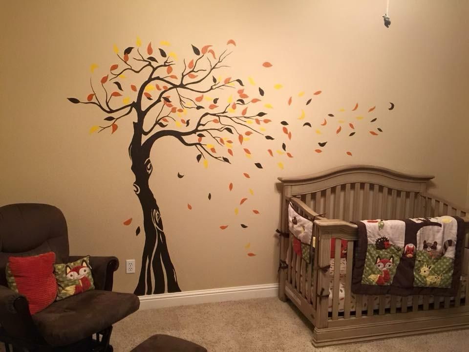 Autumn Tree Nursery Mural